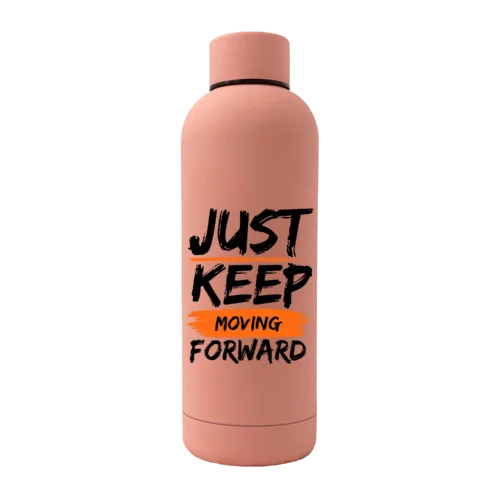 Just Keep Moving Forward 17oz Rubber Bottle