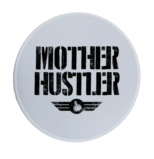 Mother Hustler Premium Round Mouse Pad With Stitched Edges