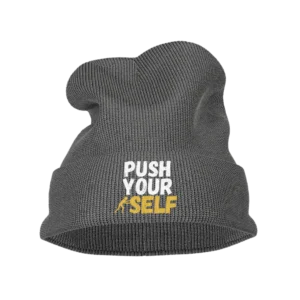 Push Your Self Embroidered Beanie Hat