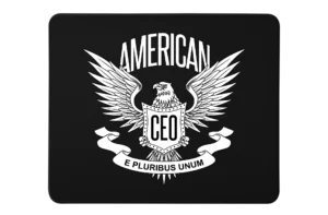 American CEO Eagle Premium Rectangle Mouse Pad With Stitched Edges