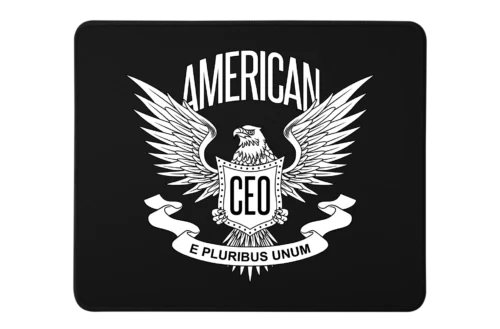 American CEO Eagle Premium Rectangle Mouse Pad With Stitched Edges