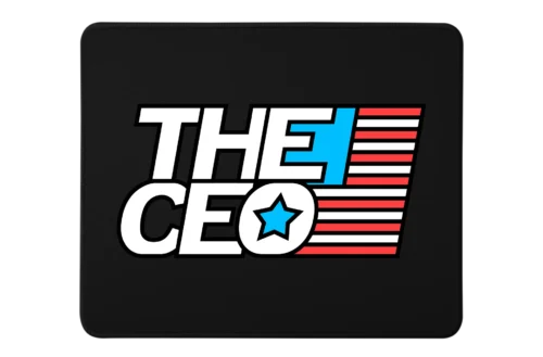 American Flag The CEO Premium Rectangle Mouse Pad With Stitched Edges