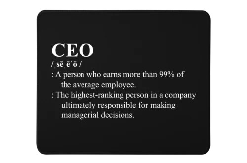 CEO Definition Premium Rectangle Mouse Pad With Stitched Edges