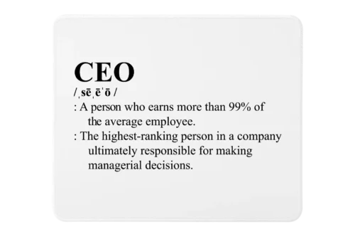 CEO Definition Premium Rectangle Mouse Pad With Stitched Edges