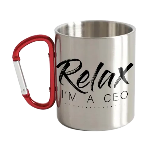 Relax Im A CEO 12oz Carabiner Mug