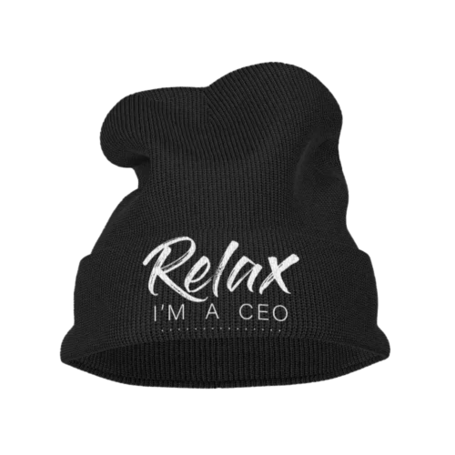 Relax Im A CEO Embroidered Beanie Hat
