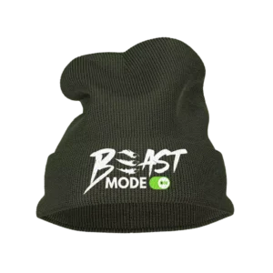 Beast Mode On Embroidered Beanie Hat