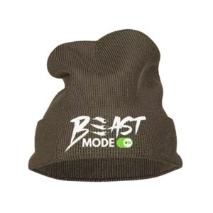 Beast Mode On Embroidered Beanie Hat