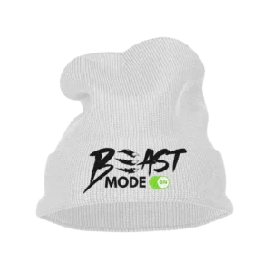 Beast Mode On Embroidered Beanie Hat