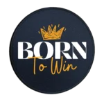 Born To Win Premium Round Mouse Pad With Stitched Edges