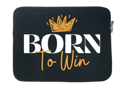 Born To Win Water Resistant Laptop Sleeve With Side Pocket – 15 Inch