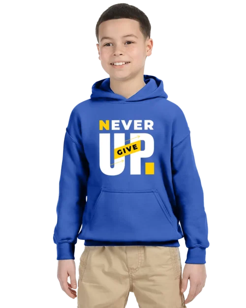Never Give Up Unisex Youth Hoodie