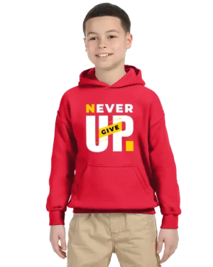 Never Give Up Unisex Youth Hoodie
