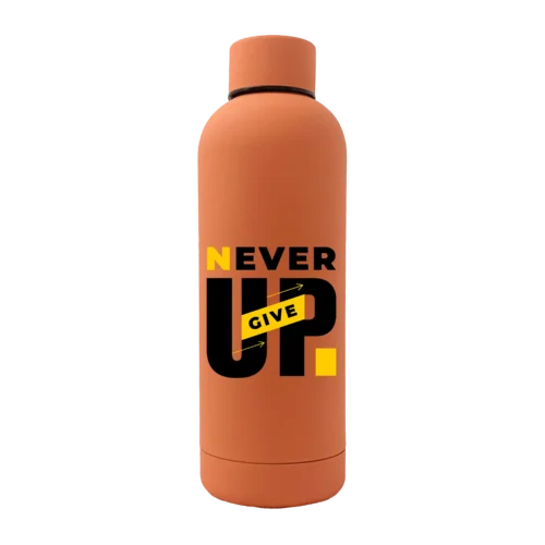 Never Give Up 17oz Rubber Bottle