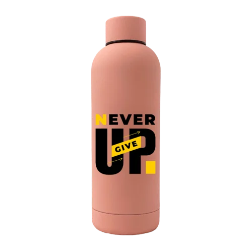 Never Give Up 17oz Rubber Bottle