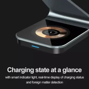 TWC-124 3 in 1 Transparent 15W Magnetic Wireless Charger Pad holder