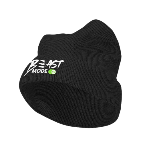 Beast Mode On Embroidered Beanie Hat