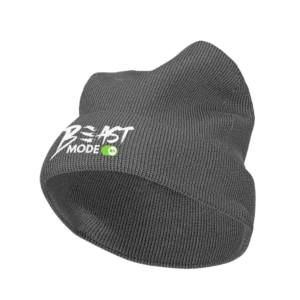 Beast Mode On Embroidered Beanie Hat