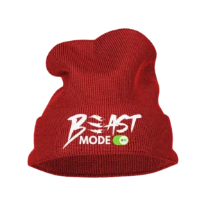 Beast Mode On Embroidered Beanie Hat