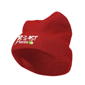 Beast Mode On Embroidered Beanie Hat