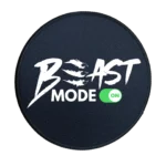 Beast Mode On Premium Round Mouse Pad With Stitched Edges