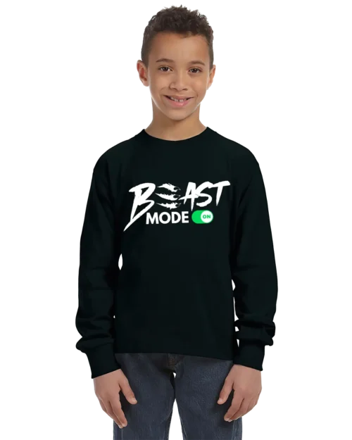 Beast Mode On Unisex Youth Long Sleeve Shirt