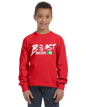 Beast Mode On Unisex Youth Long Sleeve Shirt