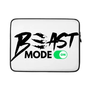 Beast Mode On Water Resistant Laptop Sleeve – 15 Inch