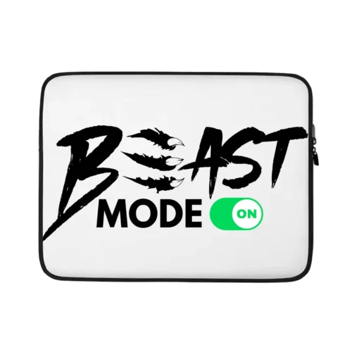 Beast Mode On Water Resistant Laptop Sleeve – 15 Inch