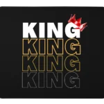 King Crown Premium Rectangle Mouse Pad With Stitched Edges