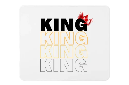 King Crown Premium Rectangle Mouse Pad With Stitched Edges
