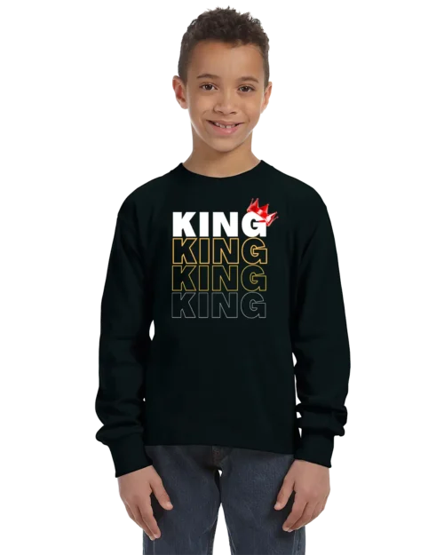 King Crown Unisex Youth Long Sleeve Shirt