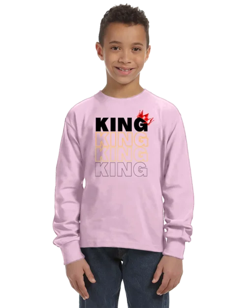 King Crown Unisex Youth Long Sleeve Shirt