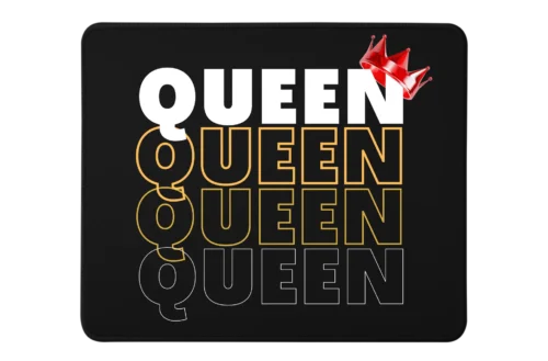 Queen Crown Premium Rectangle Mouse Pad With Stitched Edges