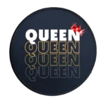 Queen Crown Premium Round Mouse Pad With Stitched Edges