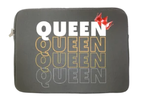 Queen Crown Water Resistant Laptop Sleeve With Side Pocket – 15 Inch