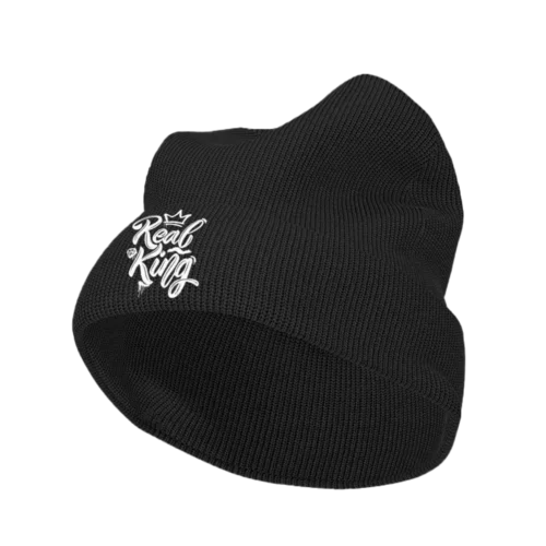 Real King Embroidered Beanie Hat