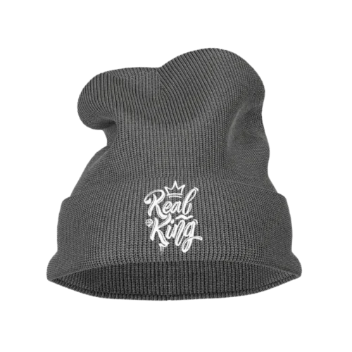 Real King Embroidered Beanie Hat
