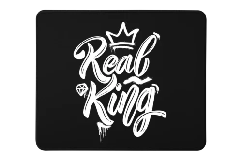 Real King Premium Rectangle Mouse Pad With Stitched Edges
