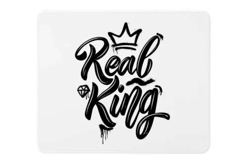 Real King Premium Rectangle Mouse Pad With Stitched Edges