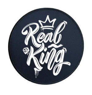 Real King Premium Round Mouse Pad With Stitched Edges