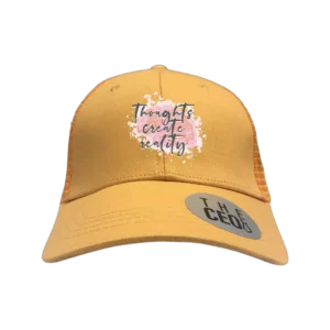Thoughts Create Reality Embroidered Hat