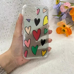3 in 1 Design Heart Case for iPhone 15 6.1 / Pro / Pro Max