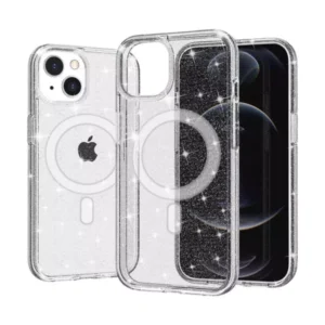 Clear Magnetic Glitter TPU Bumper for iPhone 15 6.1" / Pro / Pro Max