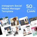 Downloadable Instagram Social Media Manager 50 Template Style #2