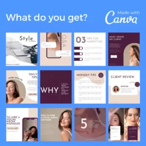 Downloadable Instagram Social Media Manager 50 Template
