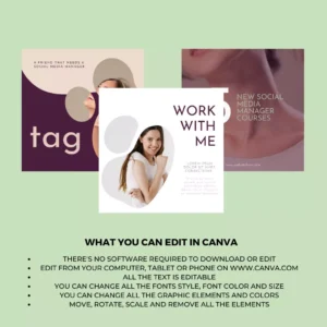 Downloadable Instagram Social Media Manager 50 Template