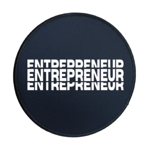 Entrepreneur Premium Round Mouse Pad With Stitched Edges