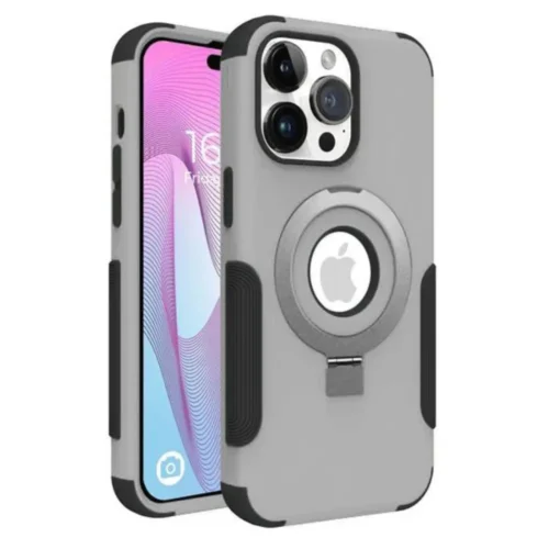 Roughed Case with Kickstand and Magnetic Compatibility for iPhone 15 6.1 / Pro / Pro Max