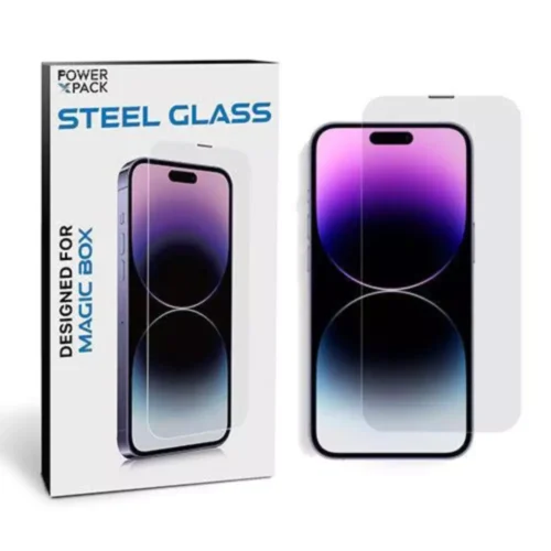 STEEL GLASS Screen Protector for iPhone 15 to use with Magic Box